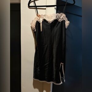 Victoria’s Secret Angels Black and Pink Lace Slip Dress
